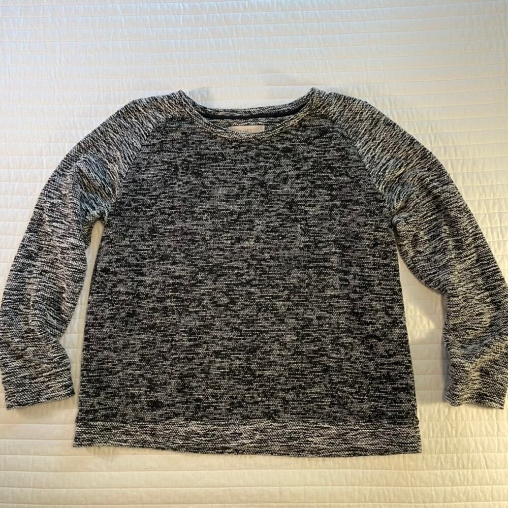 Loft Marled Knit Cotton Blend Pullover Sweater Womens Large